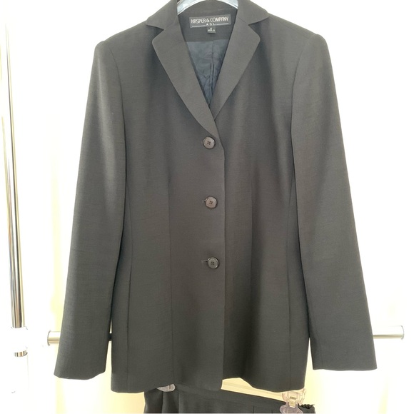 Black Kasper Two-Piece Suit - Picture 7 of 8